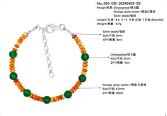 Natural Orange Spiny Oyster Bead Jewelry Simple Modern Style Holidays Anniversary Gifts Are The Best Choice