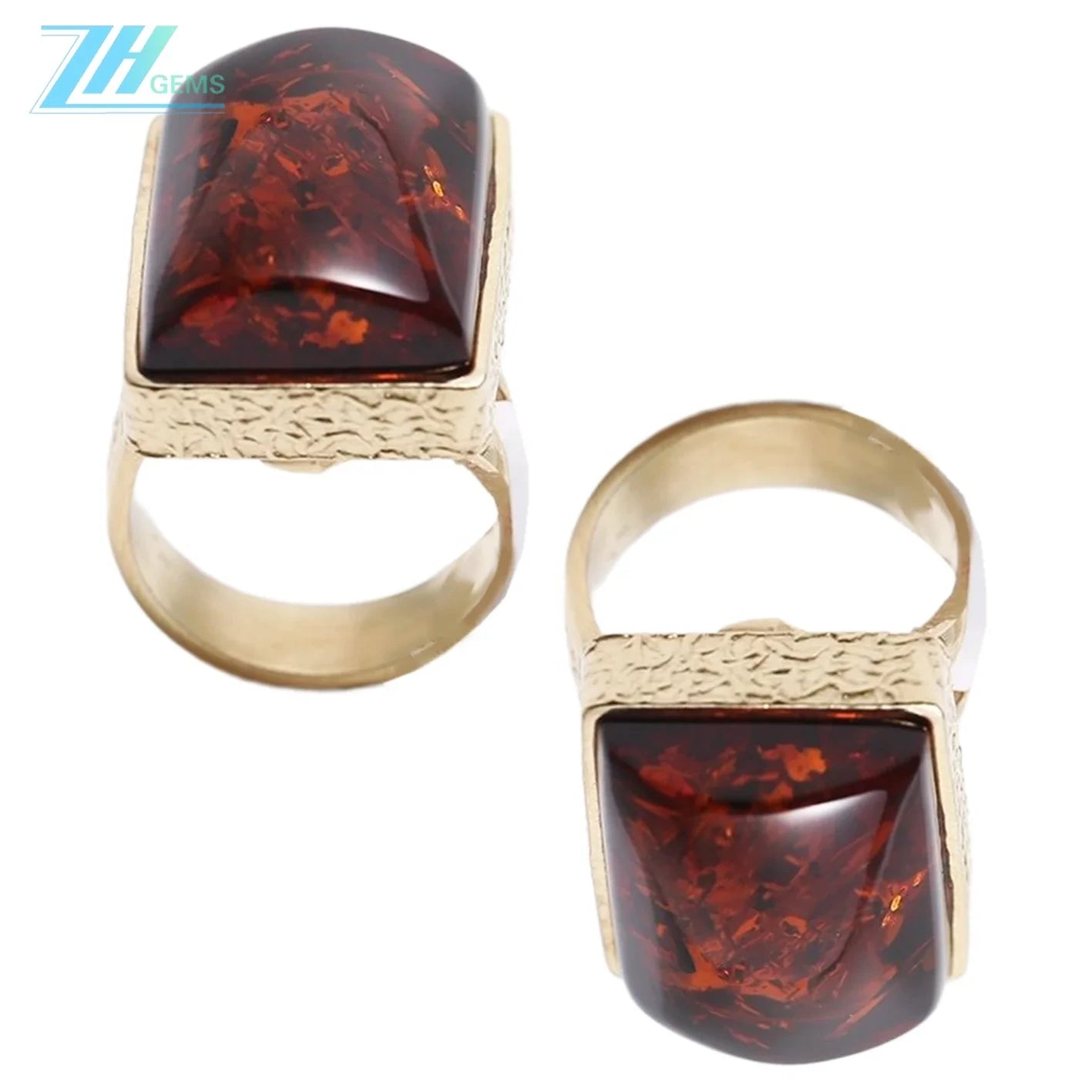 Red Amber Ring Ruby Baltic Amber Adjustable Size Resizeable Statement Jewelry Gift For Her Summer Choice Idea Unisex