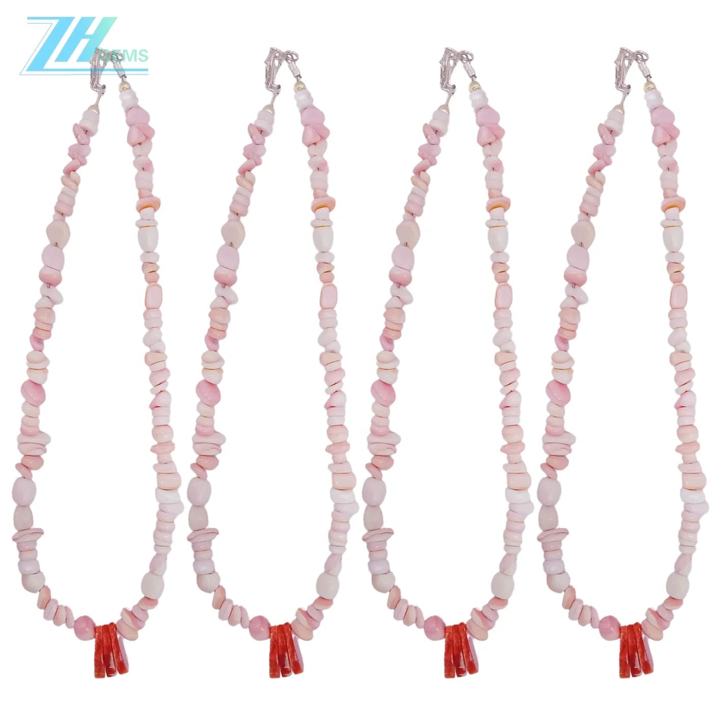 Spiny Oyster Pink Opal Pink Red 16inch 28gram Spiritual And Healing Jewelry For Growth Harmony