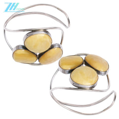 Massive Baltic Amber Round Shape Ring Yellow Yolk Gemstone Adjustable Solitaire 925 Silver Handmade