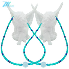Natural Turquoise Lapis Lazuli Fluorite Fluorspar And Amazonite Distinct Jewelry Handmade Necklace Delicate Gift Summer Choice