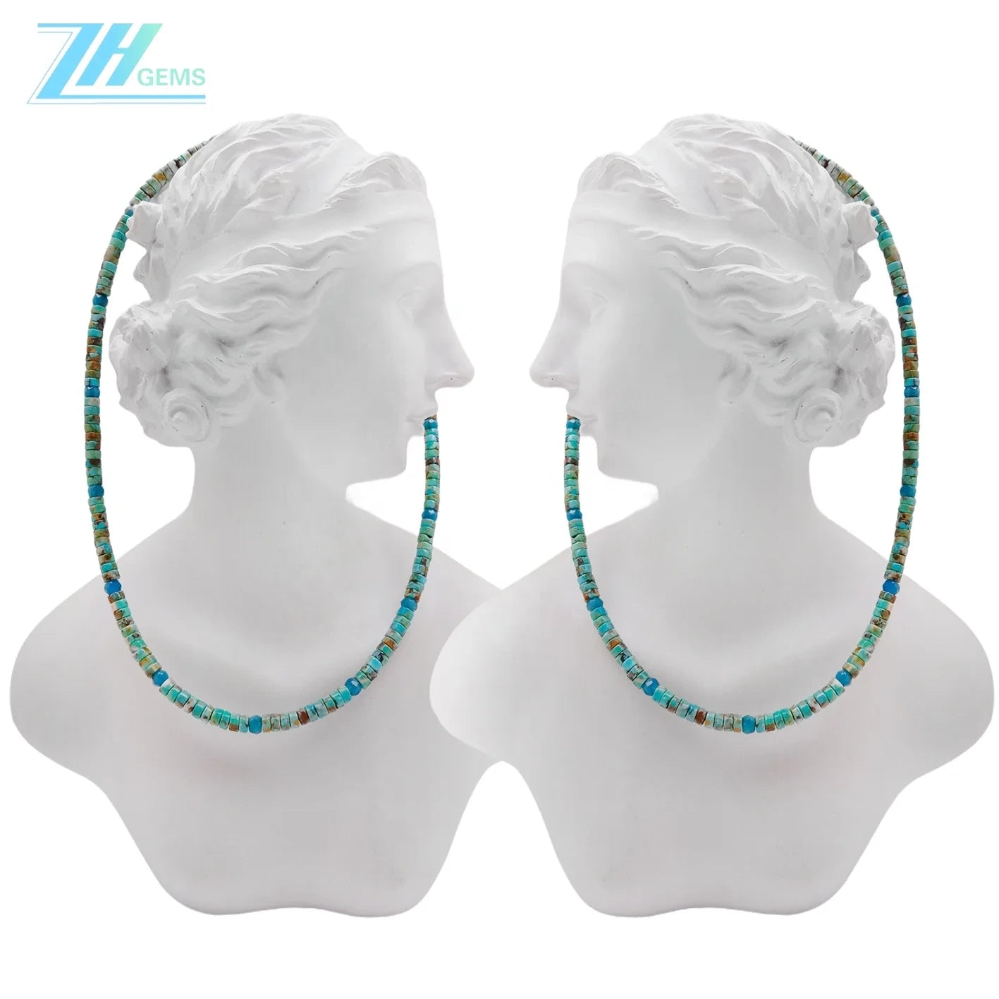 Natural Turquoise Faceted Apatite Gemstone Green Blue 16inch 12gram Birthday Gifts For Him Or Her Lovely Jewelry For Women