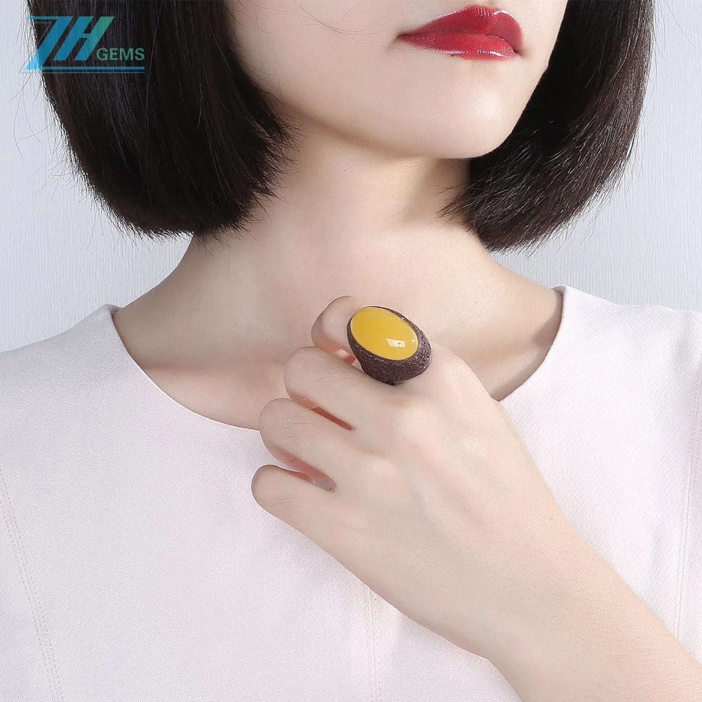 Baltic Amber Necklace Ring Set Irregular Chip Gravel Uncut Nugget Meaningful Jewelry 8.3g Gift For Her Trendy Style