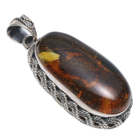 Amber Baltic Amber Pendant Set Stress Relief Gift For Her Strength Jewellery Natural Stone Anniversary Gift To Her