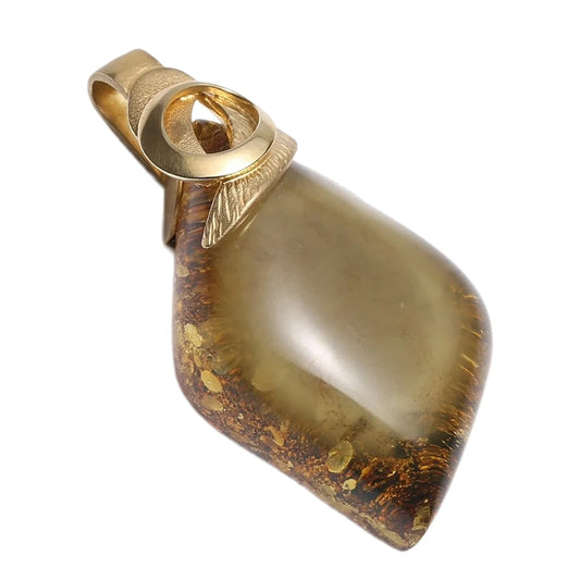 Baltic Amber Pendant Stress Relief Gift For Her Strength Pendant Huge Green Brown Drop Multi Stone For Husband Unisex Gift