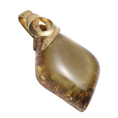 Baltic Amber Pendant Stress Relief Gift For Her Strength Pendant Huge Green Brown Drop Multi Stone For Husband Unisex Gift