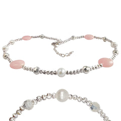 Simple Style Natural Rose Quartz Natural Pearl Beautiful Necklace For Women Spring Hot Sale Jewelry Original Design