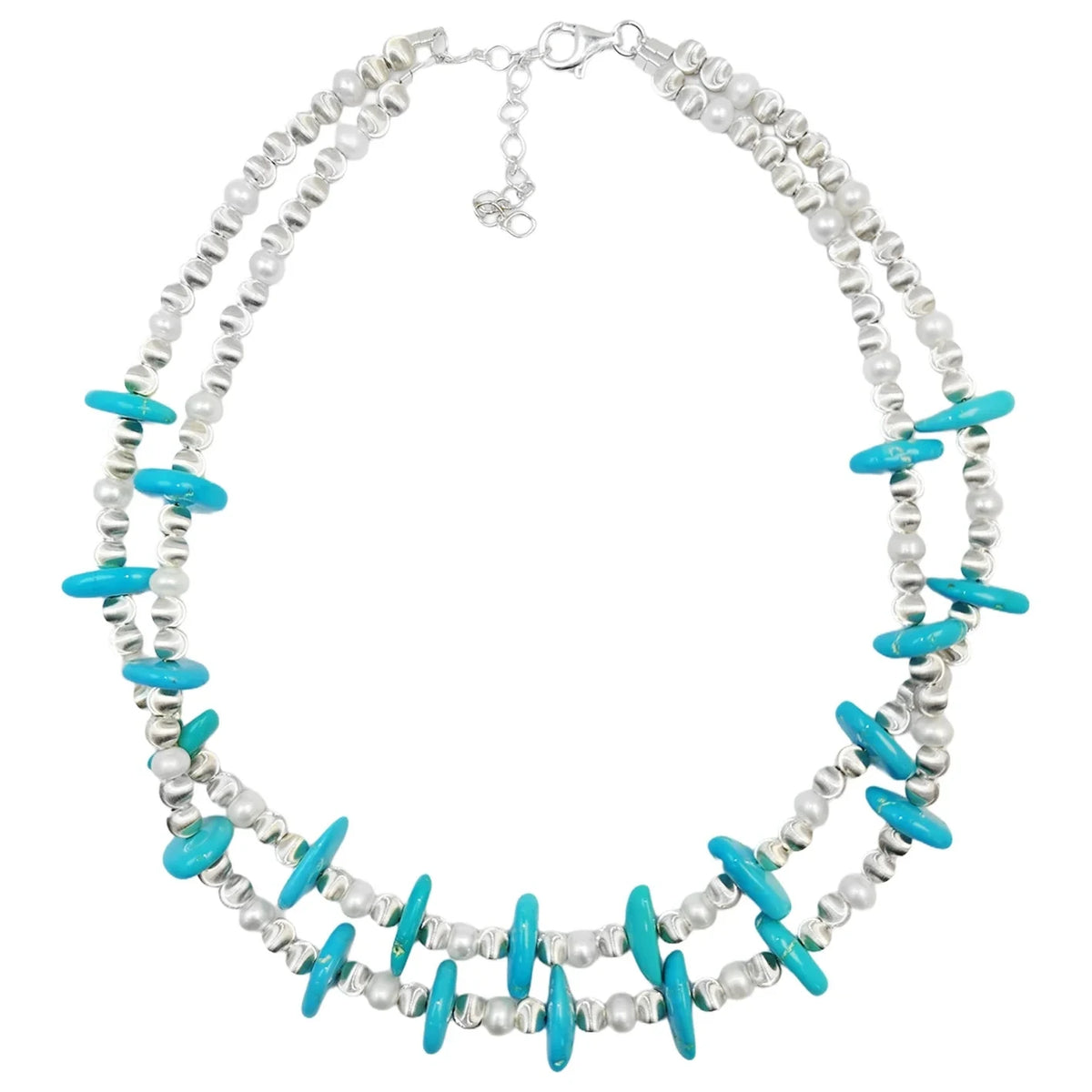 Necklace Natural Turquoise Necklace Pair With Delicate Natural Pearls And Turquoise Beautiful Jewelry Necklace Winter Gifts