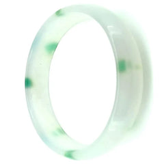 Natural Jewelry White-green Agate Gemstone Woman Man Bangle Best Gift 53-63mm