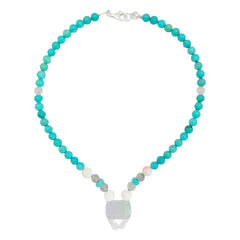 Natural Turquoise Pink Opal Rose Quartz And Labradorite With Color Green Gray Pink Gemstone Delicate Round Gemstone Beads