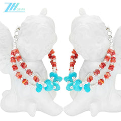 Double Winter Natural Turquoise Bracelet Red Spiny Oyster With S925 Silver Exquisite Bracelet High Jewelry Designer Custom