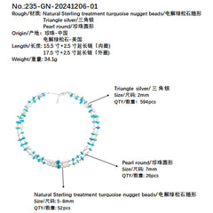 Healing Double Necklace Pearl Turquoise Natural S925 Silver Women's Jewelry Best-selling Designer Custom Beautiful Jewelry