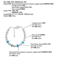 Beautiful Pearl Bracelet And Natural Turquoise Hot Selling Simple And Generous Modern Style Gift Choice A Good Gift For Her