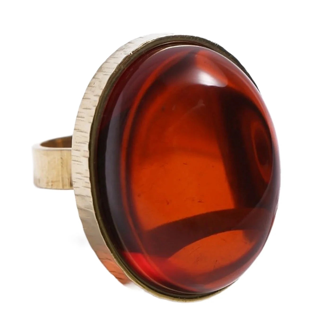 Red Amber Ring Ruby Red Baltic Adjustable Ring Resizeable Statement Ring Gold Jewelry Gift For Her Summer Gift Idea Design