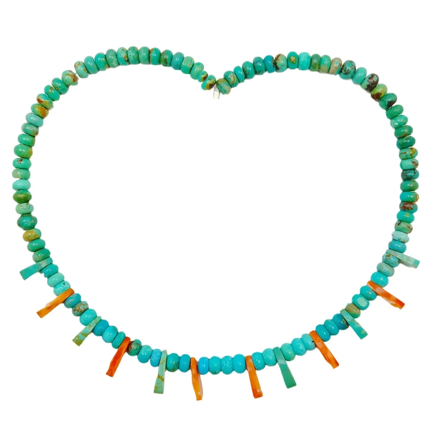 Natural Turquoise And Orange Spiny Oyster Roundle Beads Size 16inch Weight Green Match Orange As Gift For Girlfriend Making