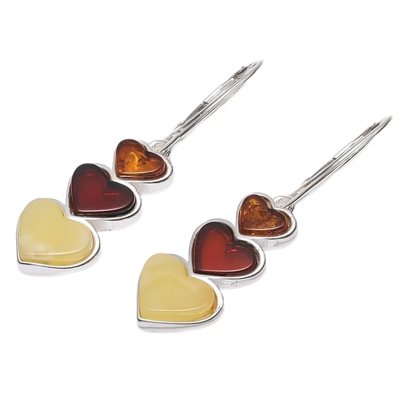 Amber Earring From Europe Natural Baltic Non-optimized Amber Earrings 925 Sterling Silver Inlay Gemstone Jewelry Red Match