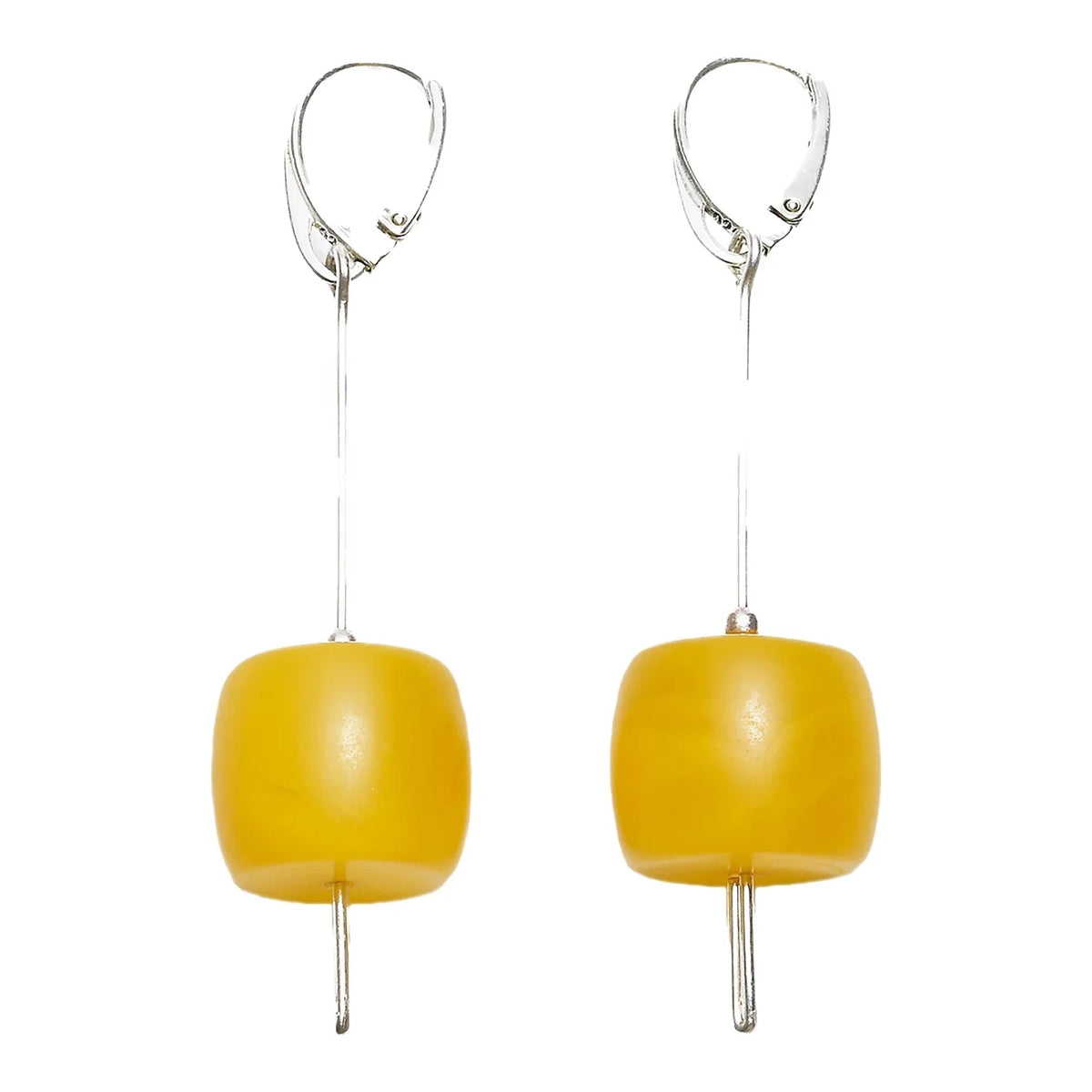 Dainty Baltic Amber Earrings Natural Amber Sterling Silver Gift For Yoga Lover