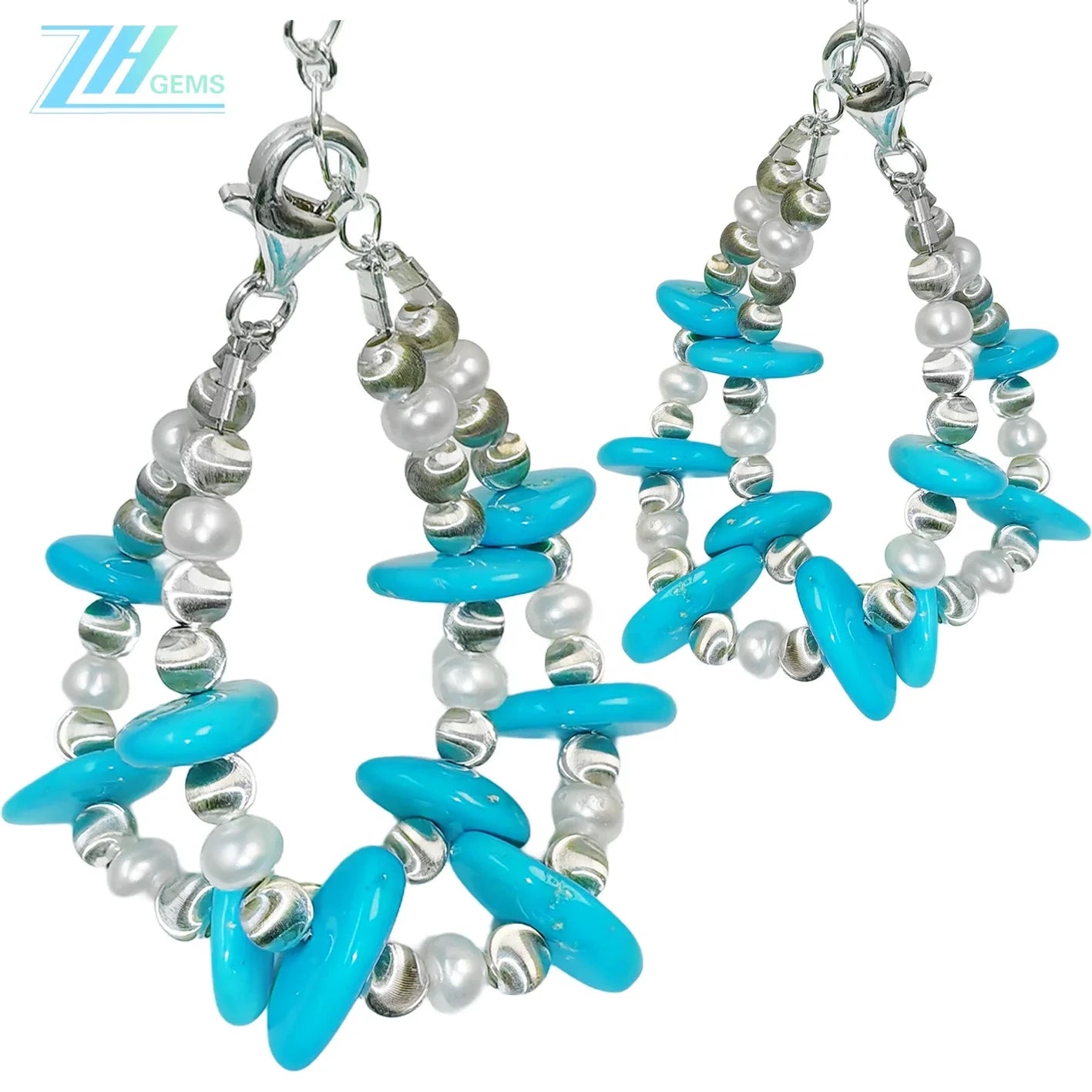 Winter Holiday Gifts Bracelet S925 Silver And Natural Pearl Turquoise Beautiful Bracelet Natural Jewelry Jewelry Design