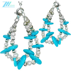 Winter Holiday Gifts Bracelet S925 Silver And Natural Pearl Turquoise Beautiful Bracelet Natural Jewelry Jewelry Design