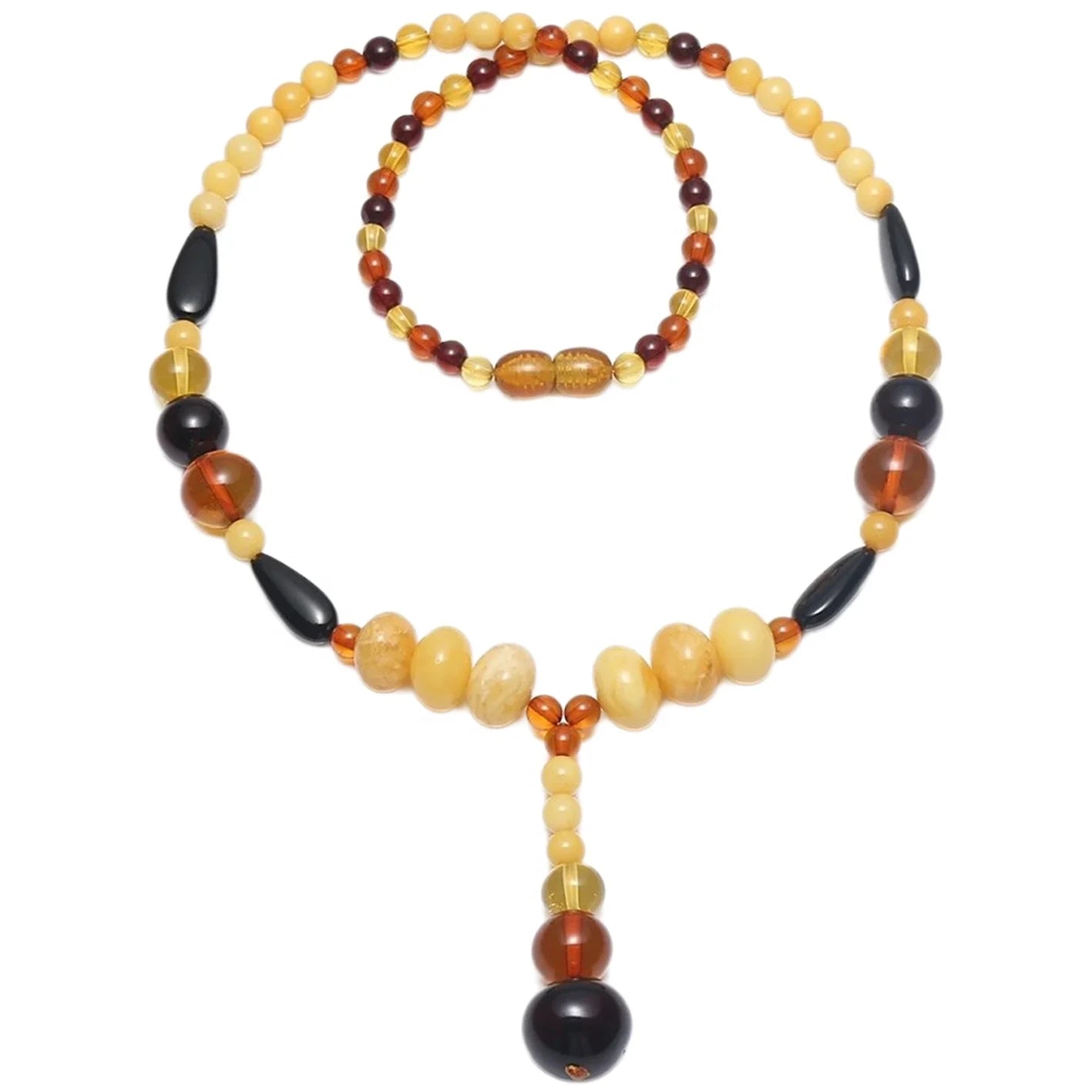 Baltic Amber Gemstone Necklace High Quality Loose Beads Making Necklace Jewelry Summer Necklace Yellow Meaningful Jewelry