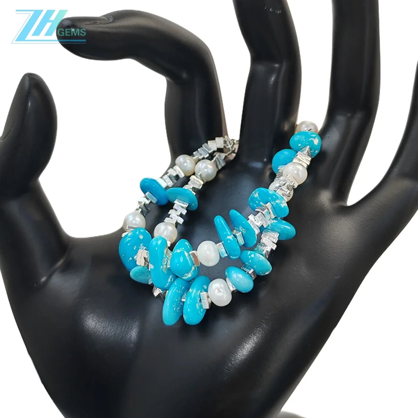Bracelet Ornament Natural Turquoise Pearl With S925 Silver Fine Jewelry Fine Jewelry Gift Preferred Bracelet
