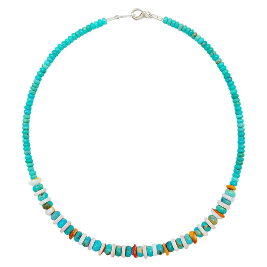 18.3g Natural Turquoise Pink Opal Necklace Smooth Beads Jewelry Handmade Gift As Surprising Summer Choice For Girlfriend