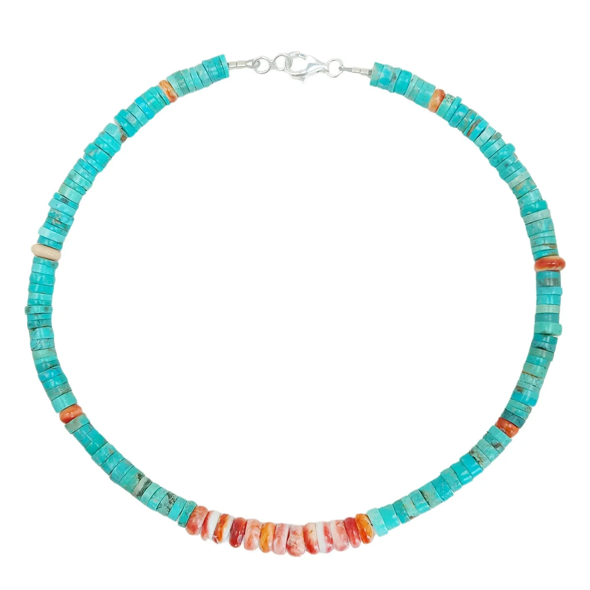28.9g Natural Turquoise And Spiny Oyster 16inch Simple Atmosphere Jewelry For Gift Choice Fashion Design Handmade