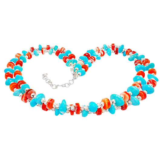 S925 Silver Elaborately Creates A Double Layer Structure Stringing Bright Red Spiny Oyster As If Winding A Passionate Ocean