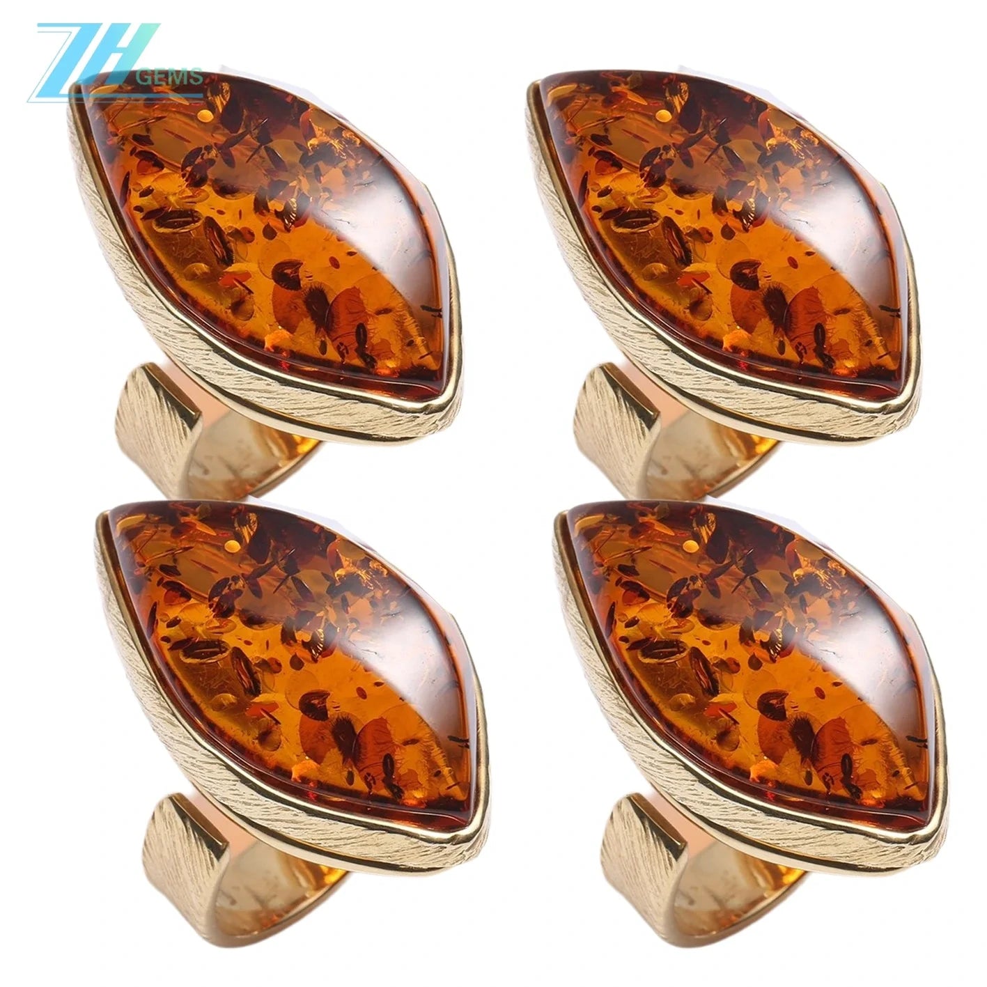 Amber Ring Gemstone Huge Sgemstone Red Color Beautiful Jewelry Handmade Designer Exquisite Ring