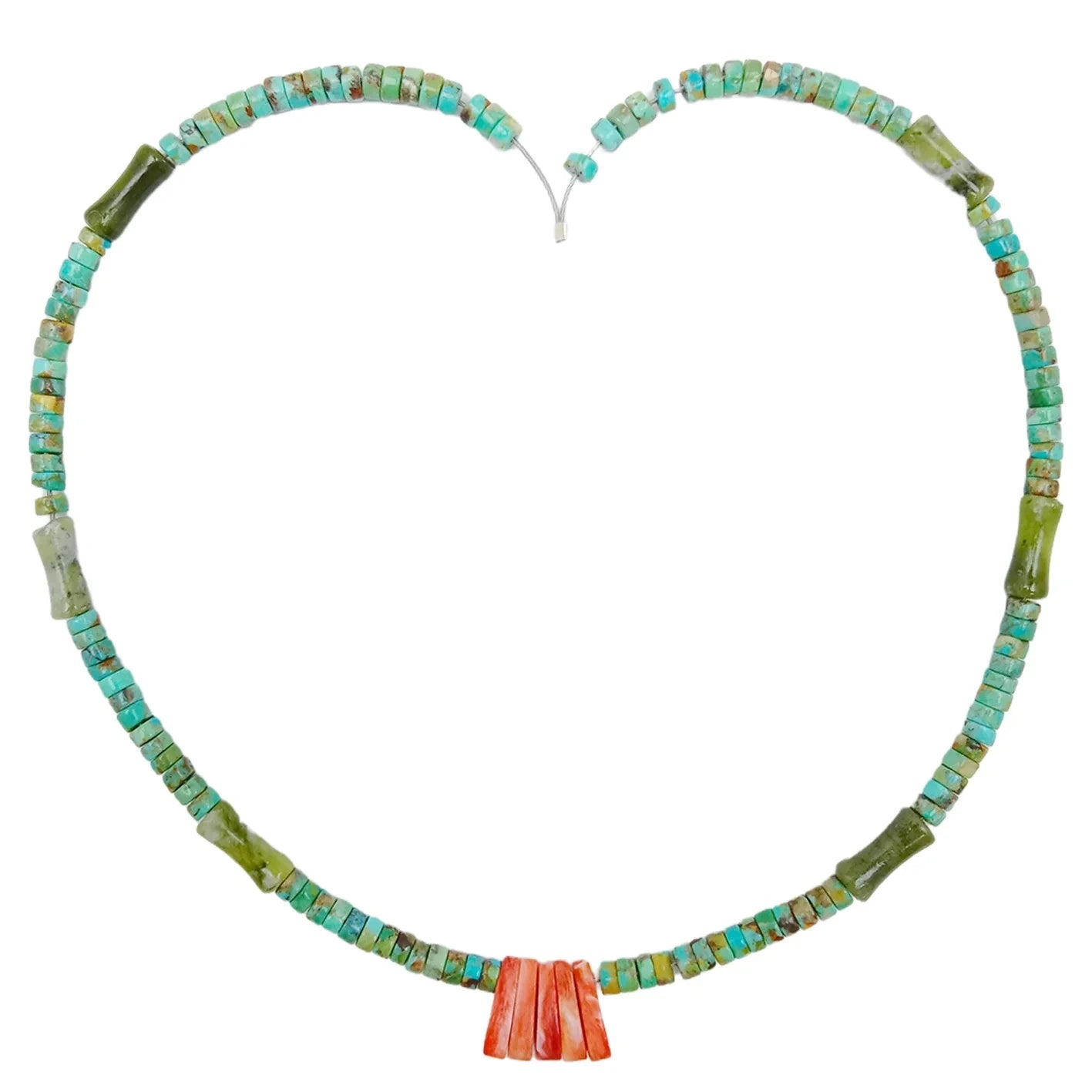 Natural Turquoise Spiny Oster Burma Jadeite 16inch 14gram Spiritual And Healing Jewelry For Growth Harmony