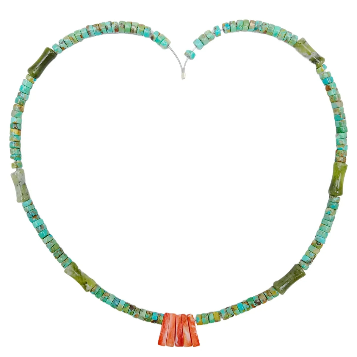 Natural Turquoise Spiny Oster Burma Jadeite 16inch 14gram Spiritual And Healing Jewelry For Growth Harmony