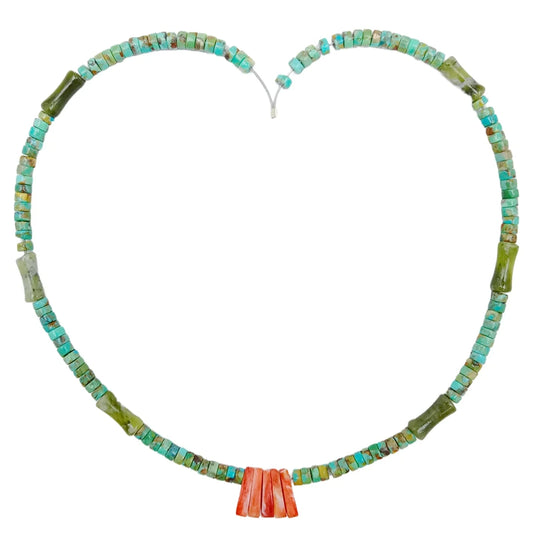 Natural Turquoise Spiny Oster Burma Jadeite 16inch 14gram Spiritual And Healing Jewelry For Growth Harmony