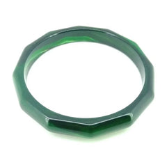 Natural Jewelry Dark Green Agate Gemstone Bangle Best Gift 53-63mm