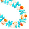 S925 Silver Weaves Sterling Treatment Turquoise And Orange Spiny Oyster Beads The Double Layer Design Like A Lively Poem