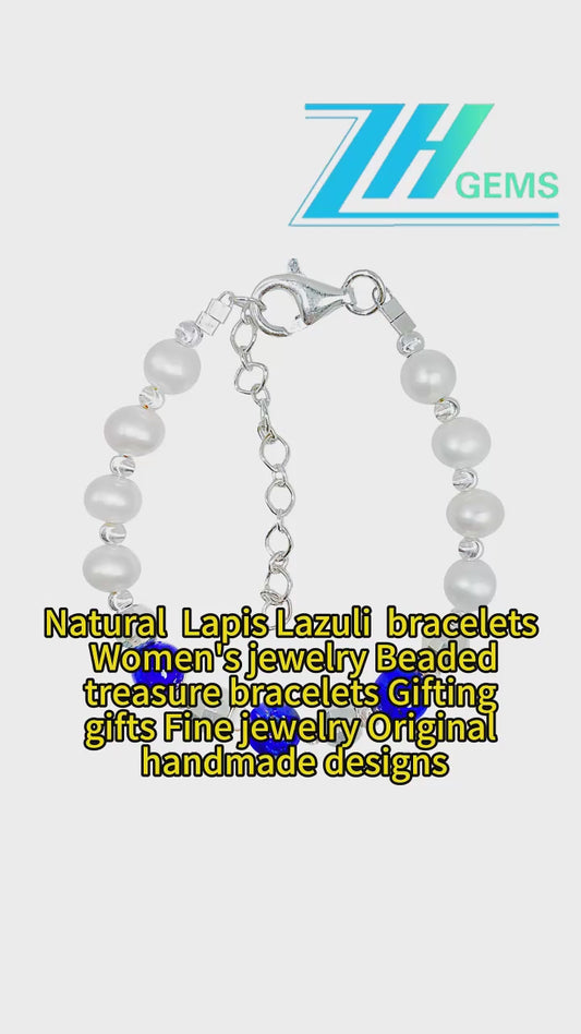 Natural Lapis Lazuli Bracelets Women's Jewelry Beaded Treasure Bracelets Gifting Gifts Fine Jewelry Original Handmade Designs