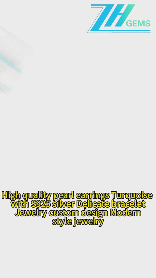 High Quality Pearl Earrings Turquoise With S925 Silver Delicate Bracelet Jewelry Custom Design Modern Style Jewelry