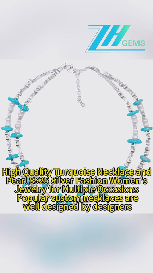 High Quality Turquoise Necklace And Pearl For Multiple Occasions Popular Custom Necklaces Are Well Designed By Designers