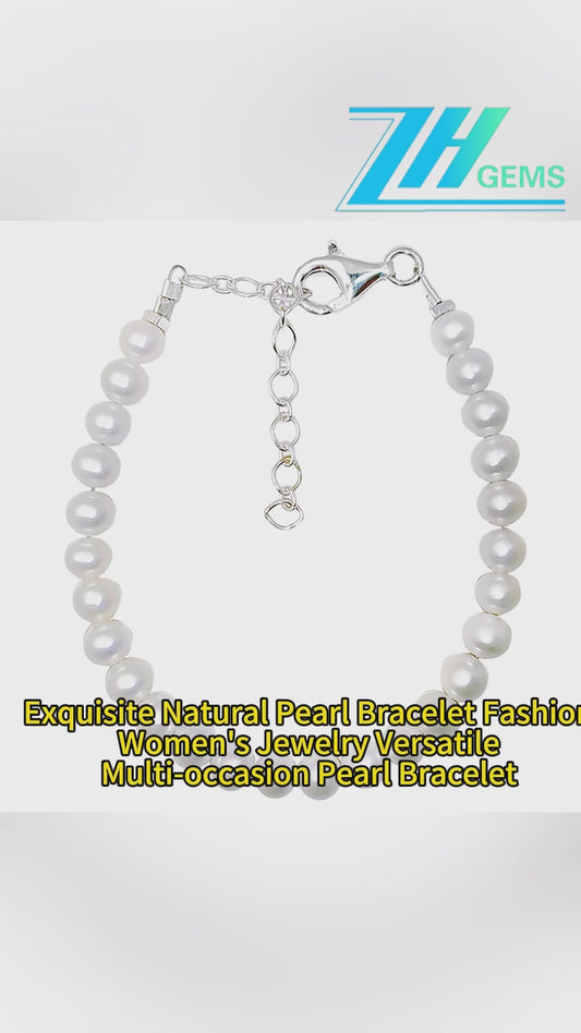 Exquisite Natural Pearl Bracelet Fashion Women's Jewelry Versatile Multi-occasion Pearl Bracelet