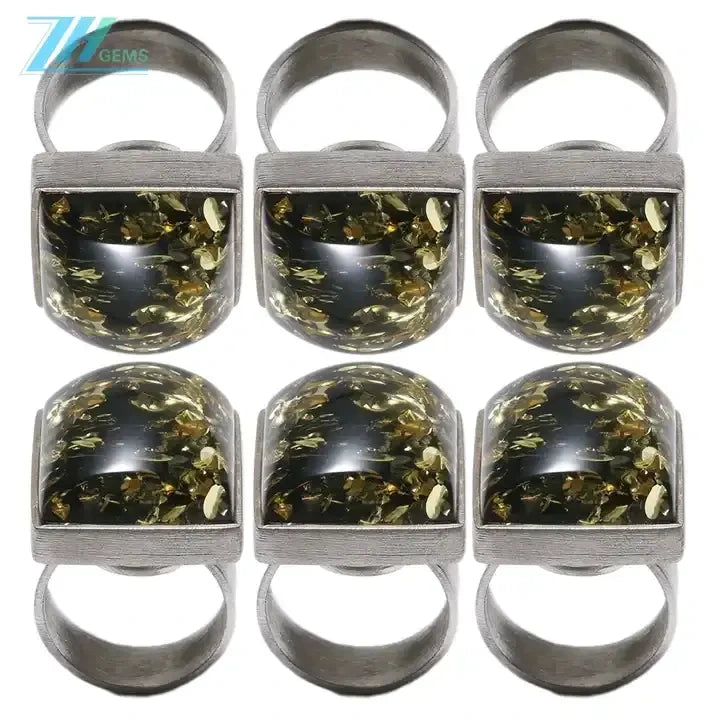 Stunning black amber ring Huge Baltic amber ring 15.8gram with sterling silver gorgeous Adjustable Poison promise jewelry