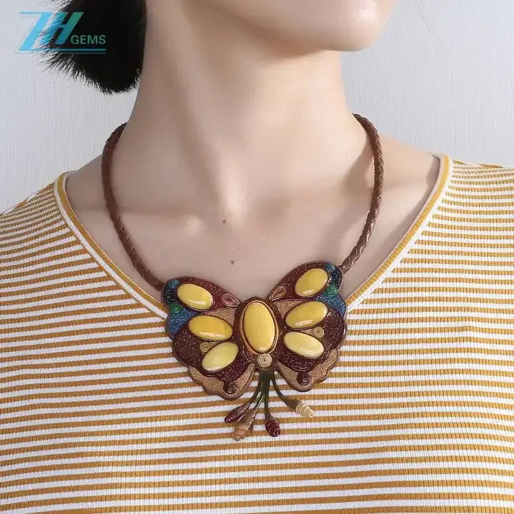 Stunning black Amber cowhide necklace Huge Baltic amber necklace 23.1gram with sterling cowhide gorgeous Adjustable Poison promise jewelry brown yellow