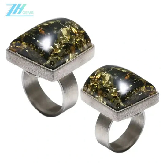 Stunning black amber ring Huge Baltic amber ring 15.8gram with sterling silver gorgeous Adjustable Poison promise jewelry